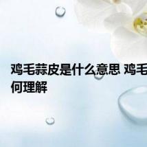 鸡毛蒜皮是什么意思 鸡毛蒜皮如何理解