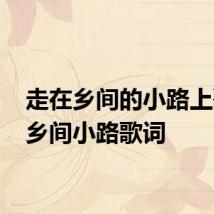 走在乡间的小路上歌词 乡间小路歌词