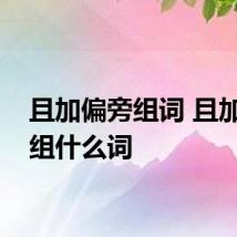 且加偏旁组词 且加偏旁组什么词
