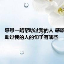 感恩一路帮助过我的人 感恩一路帮助过我的人的句子有哪些