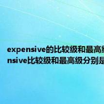 expensive的比较级和最高级 expensive比较级和最高级分别是什么