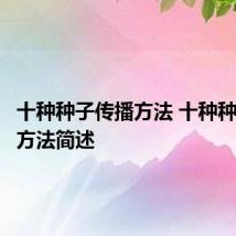 十种种子传播方法 十种种子传播方法简述