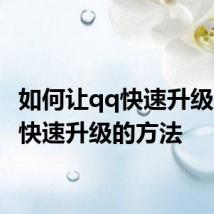 如何让qq快速升级 让qq快速升级的方法