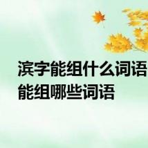 滨字能组什么词语 滨字能组哪些词语
