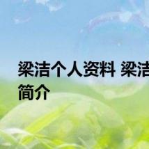 梁洁个人资料 梁洁个人简介