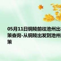 05月11日铜陵前往池州出行防疫政策查询-从铜陵出发到池州的防疫政策