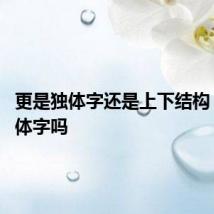 更是独体字还是上下结构 更是独体字吗
