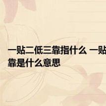 一贴二低三靠指什么 一贴二低三靠是什么意思