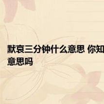 默哀三分钟什么意思 你知道它的意思吗