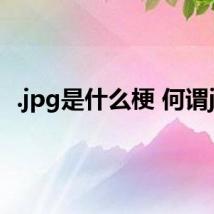 .jpg是什么梗 何谓jpg