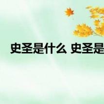 史圣是什么 史圣是谁