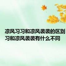 凉风习习和凉风袭袭的区别 凉风习习和凉风袭袭有什么不同