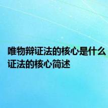 唯物辩证法的核心是什么 唯物辩证法的核心简述