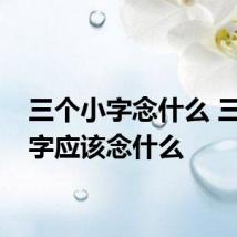 三个小字念什么 三个小字应该念什么