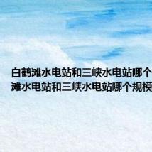 白鹤滩水电站和三峡水电站哪个大 白鹤滩水电站和三峡水电站哪个规模大些
