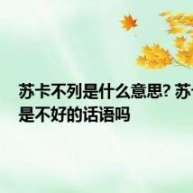苏卡不列是什么意思? 苏卡不列是不好的话语吗
