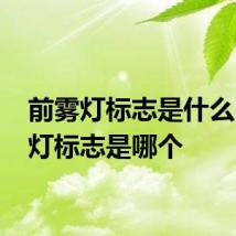 前雾灯标志是什么 前雾灯标志是哪个
