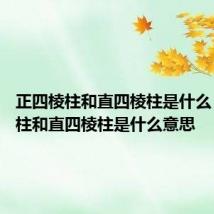 正四棱柱和直四棱柱是什么 正四棱柱和直四棱柱是什么意思