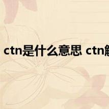 ctn是什么意思 ctn解释