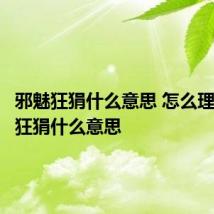 邪魅狂狷什么意思 怎么理解邪魅狂狷什么意思