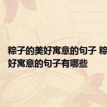 粽子的美好寓意的句子 粽子的美好寓意的句子有哪些
