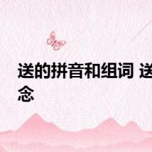 送的拼音和组词 送怎么念