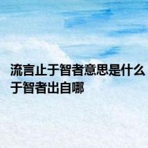 流言止于智者意思是什么 流言止于智者出自哪