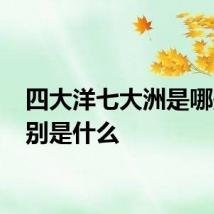 四大洋七大洲是哪些 分别是什么