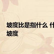 坡度比是指什么 什么是坡度