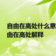 自由在高处什么意思 自由在高处解释
