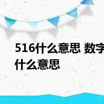 516什么意思 数字516什么意思