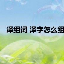 泽组词 泽字怎么组词