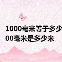 1000毫米等于多少米 1000毫米是多少米