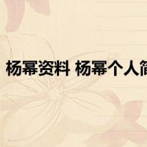 杨幂资料 杨幂个人简介