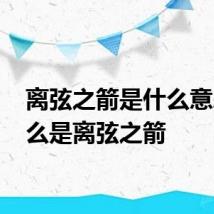 离弦之箭是什么意思 什么是离弦之箭