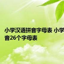 小学汉语拼音字母表 小学汉语拼音26个字母表