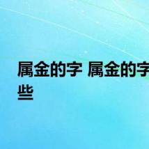 属金的字 属金的字有哪些