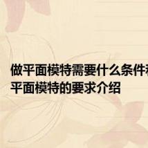 做平面模特需要什么条件和要求 平面模特的要求介绍