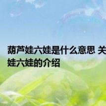 葫芦娃六娃是什么意思 关于葫芦娃六娃的介绍