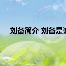 刘备简介 刘备是谁
