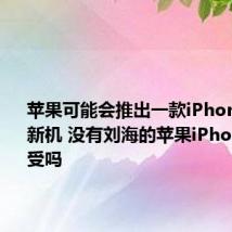 苹果可能会推出一款iPhone全面屏新机 没有刘海的苹果iPhone能接受吗