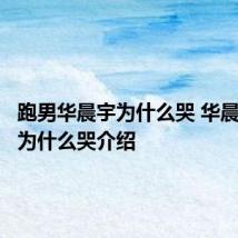 跑男华晨宇为什么哭 华晨宇跑男为什么哭介绍