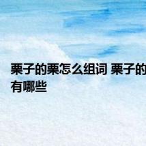 栗子的栗怎么组词 栗子的栗组词有哪些