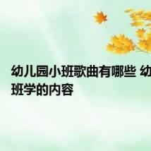 幼儿园小班歌曲有哪些 幼儿园小班学的内容