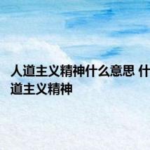 人道主义精神什么意思 什么是人道主义精神