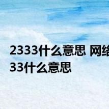 2333什么意思 网络语2333什么意思