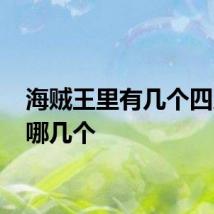 海贼王里有几个四皇 是哪几个