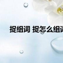 捉组词 捉怎么组词