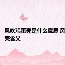 风吹鸡蛋壳是什么意思 风吹鸡蛋壳含义