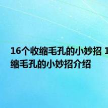 16个收缩毛孔的小妙招 16个收缩毛孔的小妙招介绍